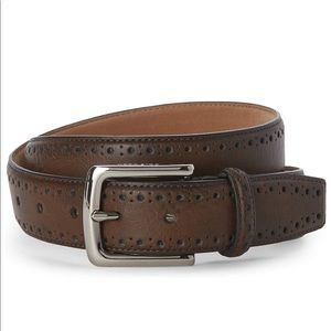 Cole Haan Black Perforated Trim Belt